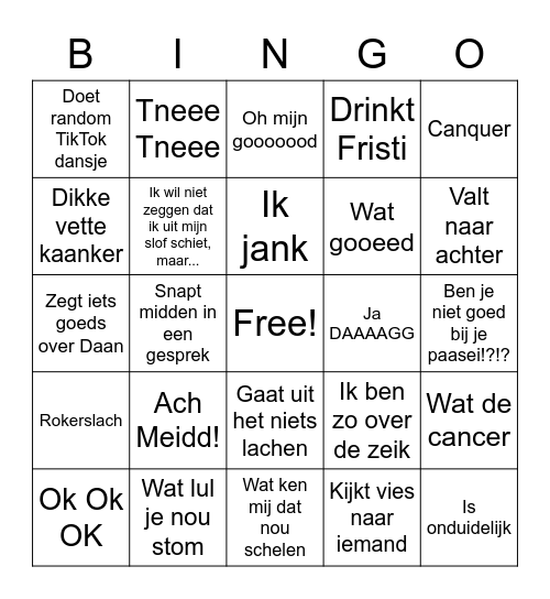 Rosa Bingo!! Bingo Card