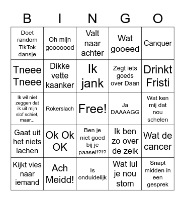 Rosa Bingo!!! Bingo Card