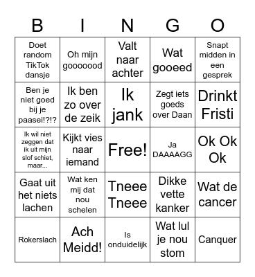Rosa Bingo!!! Bingo Card