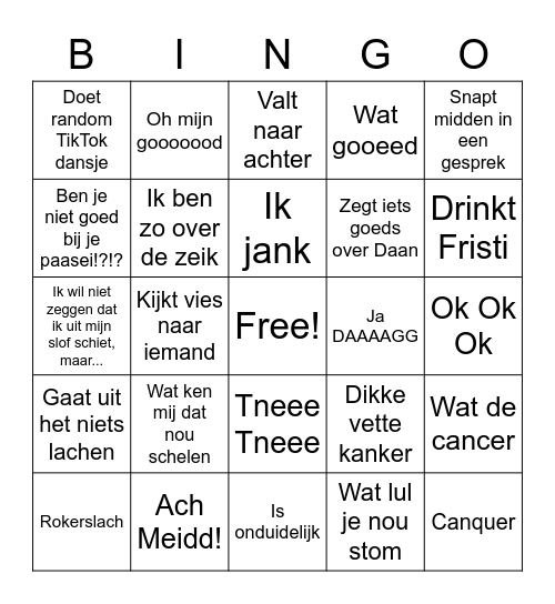 Rosa Bingo!!! Bingo Card