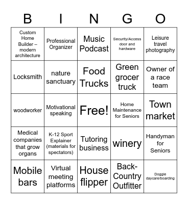 July Happy Hour 2 Bingo Card