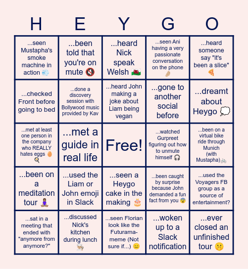 Have you...? Bingo Card