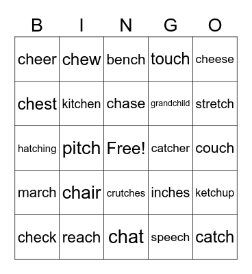 CH Bingo Card