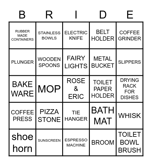 JULY 25TH, 2021 Bingo Card