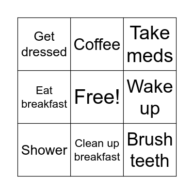 Monday Bingo Card