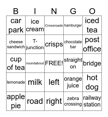 Bingo Unit 6 Bingo Card