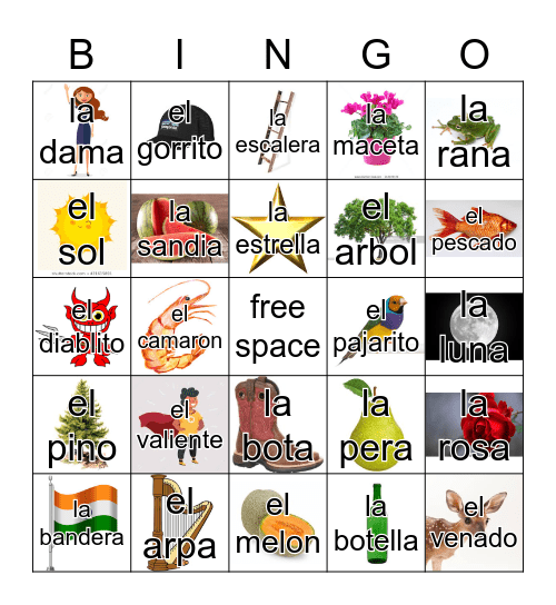 Loteria Mi Pueblito Bingo Card