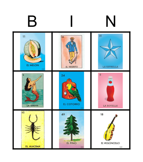 Loteria Bingo Card