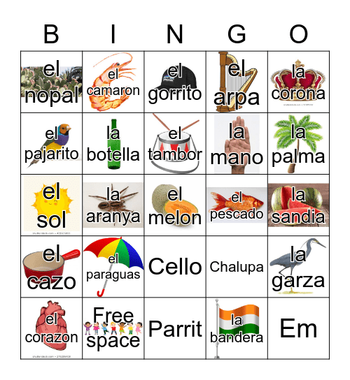 Loteria Mi Pueblito Bingo Card