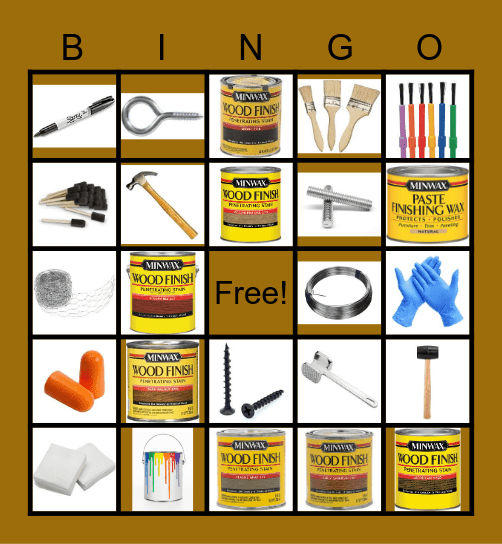 Board & Brush Bingo Card