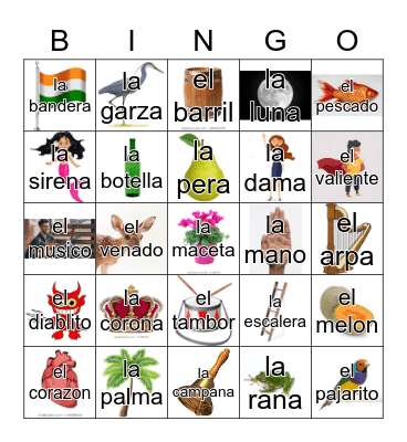 Loteria Mi Pueblito Bingo Card