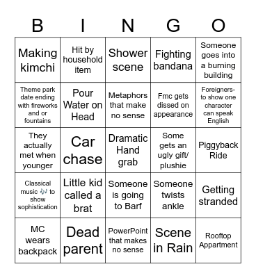 K-Bingo - no3 Bingo Card