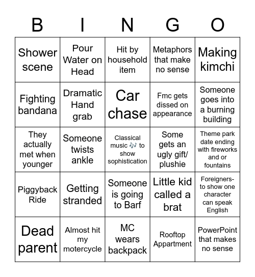 K-Bingo - no3 Bingo Card