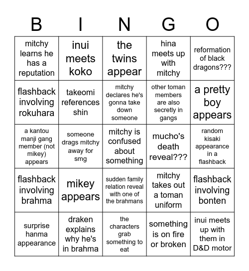 Cyd's 215 bingo card Bingo Card