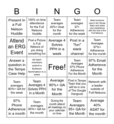 Robinhood Bingo Card