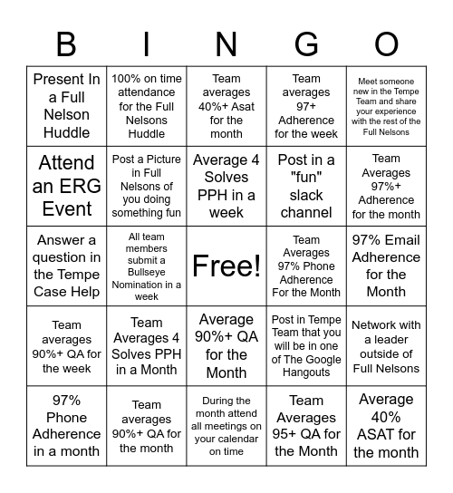 Robinhood Bingo Card