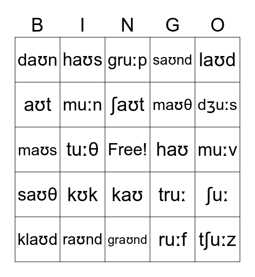 Day 7 Phonetic Alphabet Bingo Card