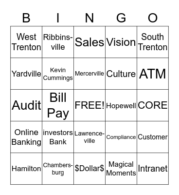 Master Mind Bingo Card