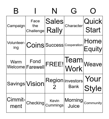 Master Mind Bingo Card