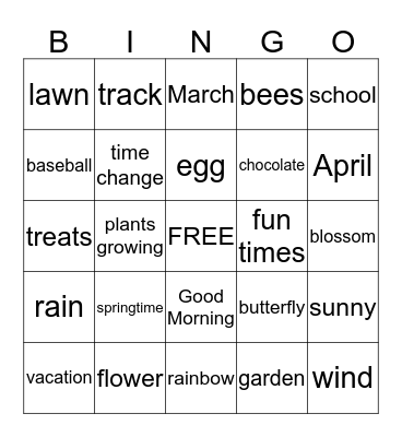 Sign language BINGO Card