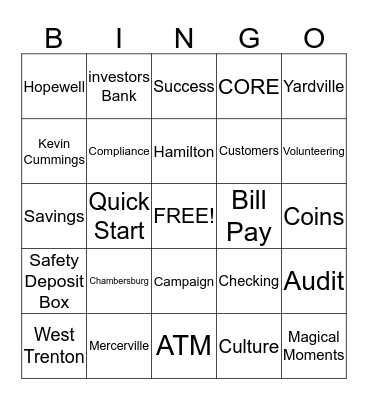 Master Mind Bingo Card