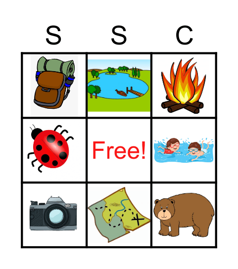 Camping Bingo Card