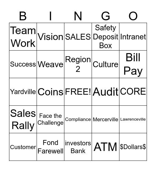 Master Mind Bingo Card