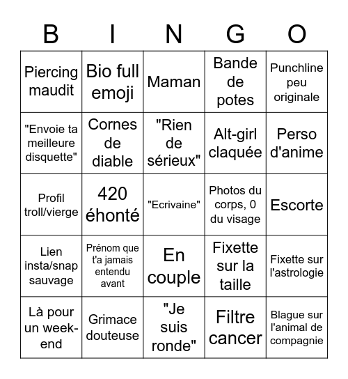 Tingo Bingo Card