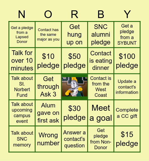 Engagement Center Norby Bingo Card