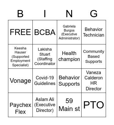 Anchor  Ice Breaker Bingo Card