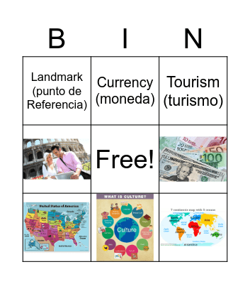 JTA Vocabulary Bingo Card