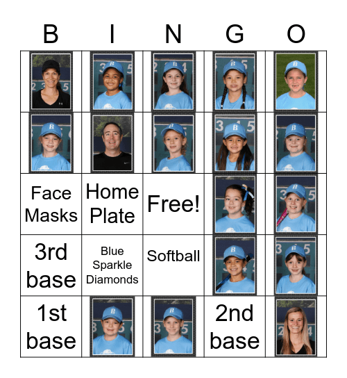 2021 Blue Sparkle Diamonds Bingo Card