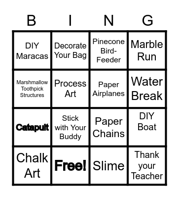 Makers Faire Passport Bingo Card