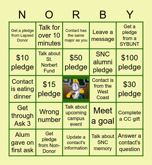 Engagement Center Norby Bingo Card