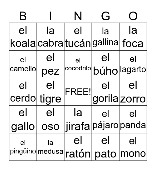 Bingo Card