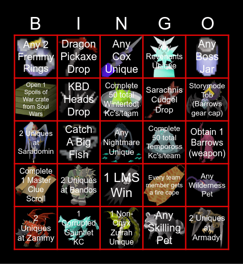 PVM 4 Fun Bingo Card