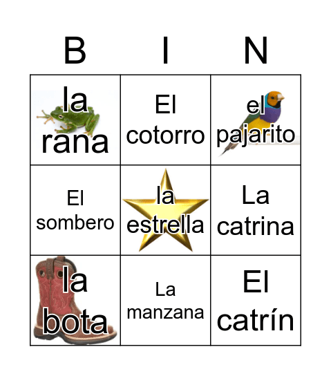 Loteria Mi Pueblito Bingo Card