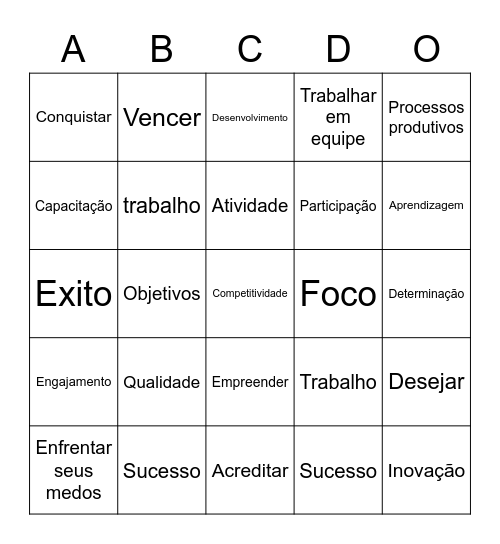 BINGO MC FIN Bingo Card