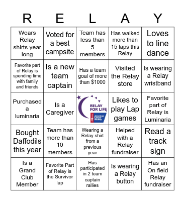 Relay Bingo Card
