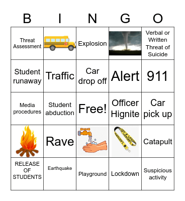 Safety Bingo Card