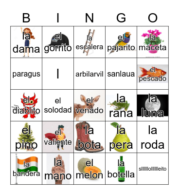 Loteria Mi Pueblito Bingo Card