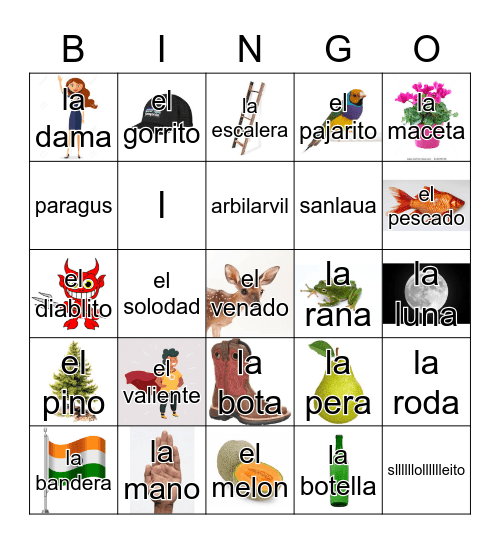 Loteria Mi Pueblito Bingo Card
