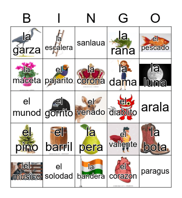 Loteria Mi Pueblito Bingo Card