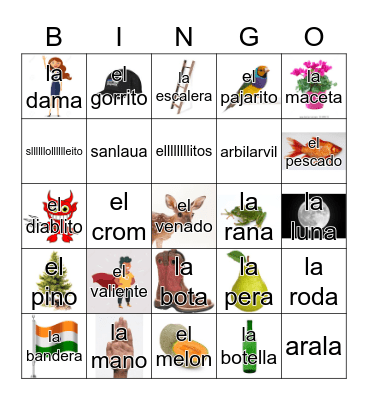 Loteria Mi Pueblito Bingo Card