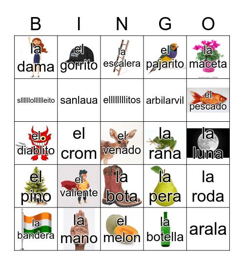 Loteria Mi Pueblito Bingo Card