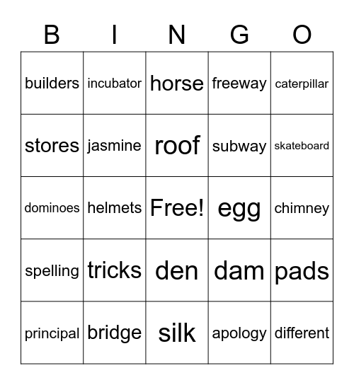 flapjack bingo Card