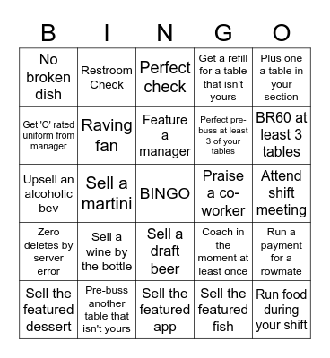 Silverado Bingo Card