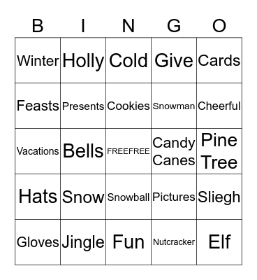 HOLIDAY BINGO Card