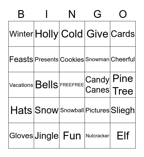 HOLIDAY BINGO Card