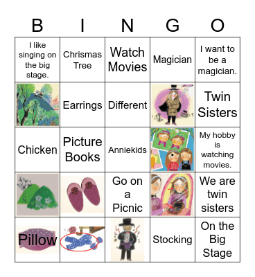 Twin Sisters Bingo Card